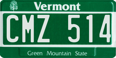 VT license plate CMZ514