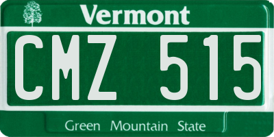 VT license plate CMZ515