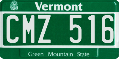 VT license plate CMZ516