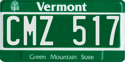 VT license plate CMZ517