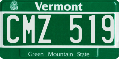 VT license plate CMZ519
