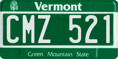 VT license plate CMZ521