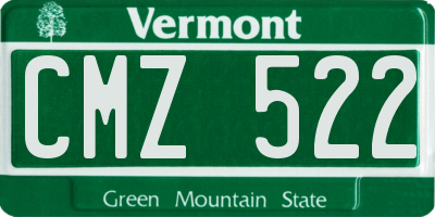 VT license plate CMZ522