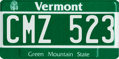 VT license plate CMZ523