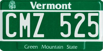 VT license plate CMZ525