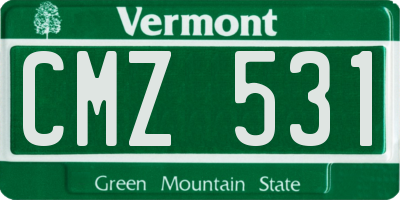 VT license plate CMZ531