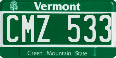 VT license plate CMZ533