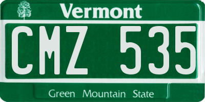 VT license plate CMZ535