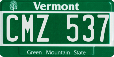 VT license plate CMZ537