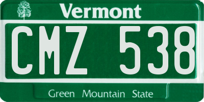 VT license plate CMZ538