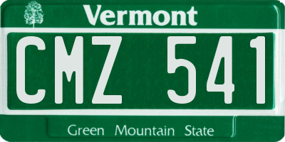 VT license plate CMZ541