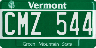 VT license plate CMZ544