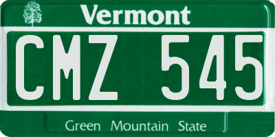 VT license plate CMZ545
