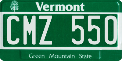 VT license plate CMZ550