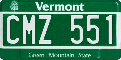 VT license plate CMZ551