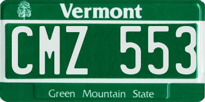 VT license plate CMZ553