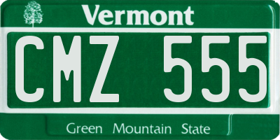 VT license plate CMZ555
