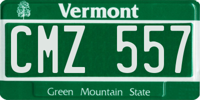 VT license plate CMZ557