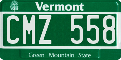 VT license plate CMZ558