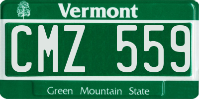 VT license plate CMZ559