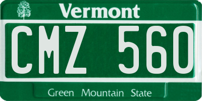 VT license plate CMZ560