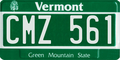 VT license plate CMZ561