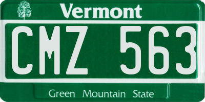 VT license plate CMZ563