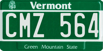 VT license plate CMZ564