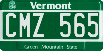 VT license plate CMZ565