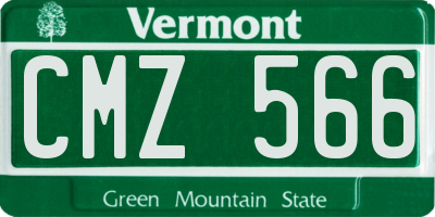 VT license plate CMZ566