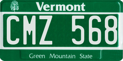 VT license plate CMZ568