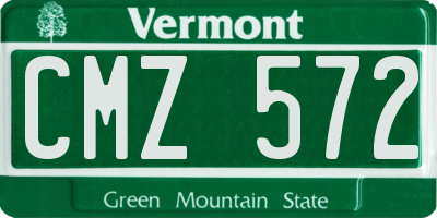 VT license plate CMZ572