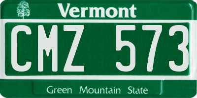 VT license plate CMZ573