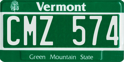 VT license plate CMZ574