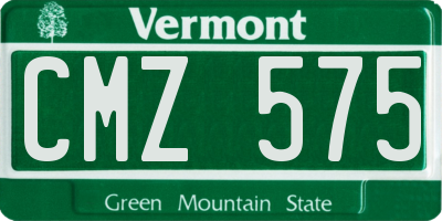 VT license plate CMZ575