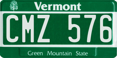 VT license plate CMZ576