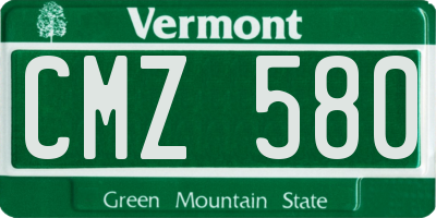 VT license plate CMZ580
