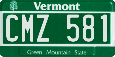 VT license plate CMZ581