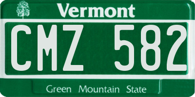 VT license plate CMZ582
