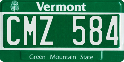 VT license plate CMZ584