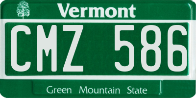 VT license plate CMZ586