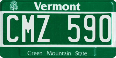 VT license plate CMZ590