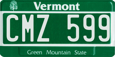 VT license plate CMZ599