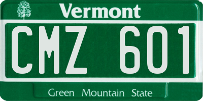 VT license plate CMZ601