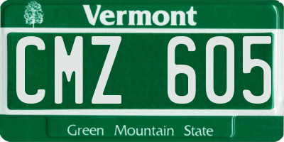 VT license plate CMZ605