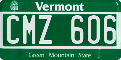 VT license plate CMZ606