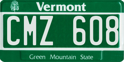 VT license plate CMZ608