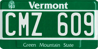 VT license plate CMZ609