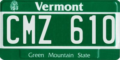 VT license plate CMZ610