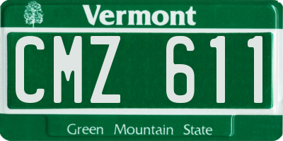 VT license plate CMZ611